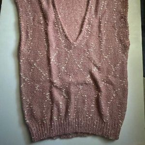 Dusty Pink Tunic Knit Vest - Size S  *NWOT